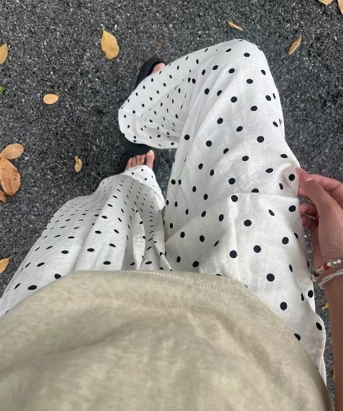 Vipoa（ヴィポア）の「Dot loose pants（その他パンツ・レディース・ベージュ/ホワイト/ブラック・FREE）」の16枚目の写真