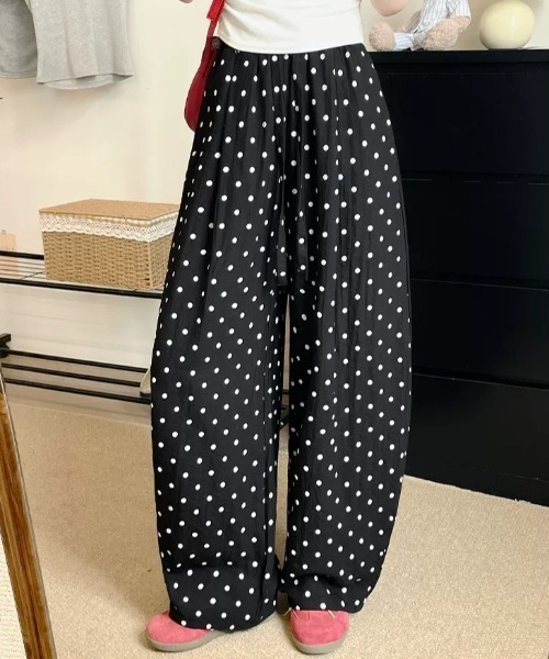Vipoa（ヴィポア）の「Dot loose pants（その他パンツ・レディース・ベージュ/ホワイト/ブラック・FREE）」の18枚目の写真