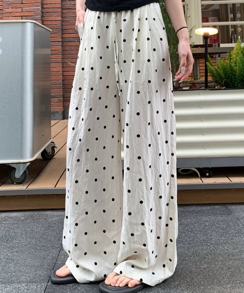 Vipoa（ヴィポア）の「Dot loose pants（その他パンツ・レディース・ベージュ/ホワイト/ブラック・FREE）」の17枚目の写真