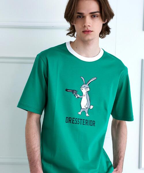 DRESSTERIOR(ドレステリア)の「【接触冷感/抗菌防臭/消臭】ICE CLEAR COTTON ガンラビットTシャツ(Tシャツ/カットソー・メンズ・ブラック/グリーン/ホワイト/スミクロ・90/91/92/94)」の7枚目の写真