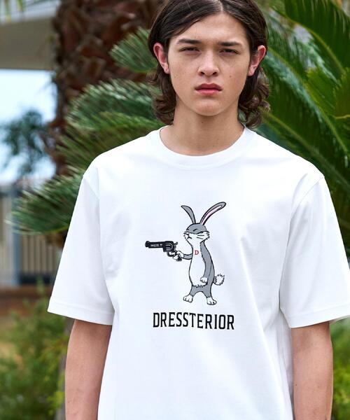DRESSTERIOR(ドレステリア)の「【接触冷感/抗菌防臭/消臭】ICE CLEAR COTTON ガンラビットTシャツ(Tシャツ/カットソー・メンズ・ブラック/グリーン/ホワイト/スミクロ・90/91/92/94)」の9枚目の写真