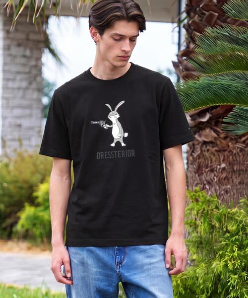 DRESSTERIOR(ドレステリア)の「【接触冷感/抗菌防臭/消臭】ICE CLEAR COTTON ガンラビットTシャツ(Tシャツ/カットソー・メンズ・ブラック/グリーン/ホワイト/スミクロ・90/91/92/94)」の11枚目の写真