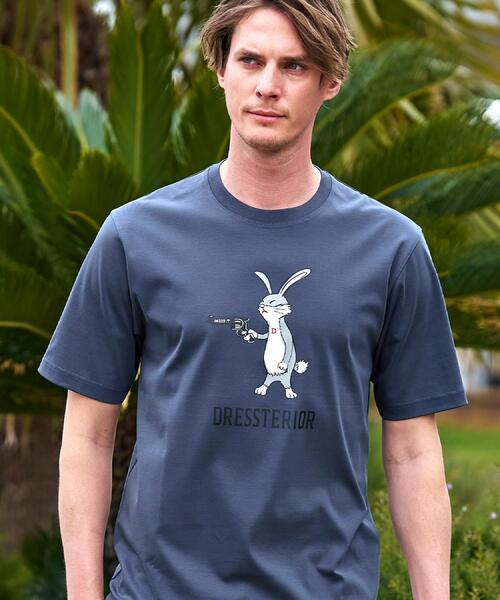 DRESSTERIOR(ドレステリア)の「【接触冷感/抗菌防臭/消臭】ICE CLEAR COTTON ガンラビットTシャツ(Tシャツ/カットソー・メンズ・ブラック/グリーン/ホワイト/スミクロ・90/91/92/94)」の13枚目の写真