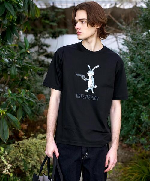 DRESSTERIOR(ドレステリア)の「【接触冷感/抗菌防臭/消臭】ICE CLEAR COTTON ガンラビットTシャツ(Tシャツ/カットソー・メンズ・ブラック/グリーン/ホワイト/スミクロ・90/91/92/94)」の15枚目の写真