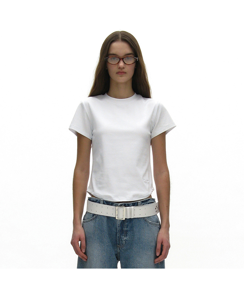 PARTIMENTO WOMEN(パルティメントウィメン)の「PW 90s ショートスリーブTシャツ_10カラー(Tシャツ/カットソー・レディース・ホワイト/スカイブルー/ブラック/グレー/ブルー/ピンク系その他/チャコール・FREE)」の1枚目の写真