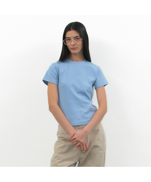 PARTIMENTO WOMEN(パルティメントウィメン)の「PW 90s ショートスリーブTシャツ_10カラー(Tシャツ/カットソー・レディース・ホワイト/スカイブルー/ブラック/グレー/ブルー/ピンク系その他/チャコール・FREE)」の5枚目の写真