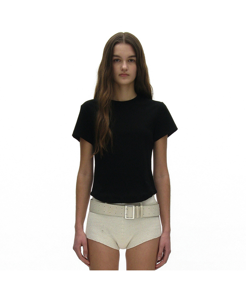 PARTIMENTO WOMEN(パルティメントウィメン)の「PW 90s ショートスリーブTシャツ_10カラー(Tシャツ/カットソー・レディース・ホワイト/スカイブルー/ブラック/グレー/ブルー/ピンク系その他/チャコール・FREE)」の2枚目の写真