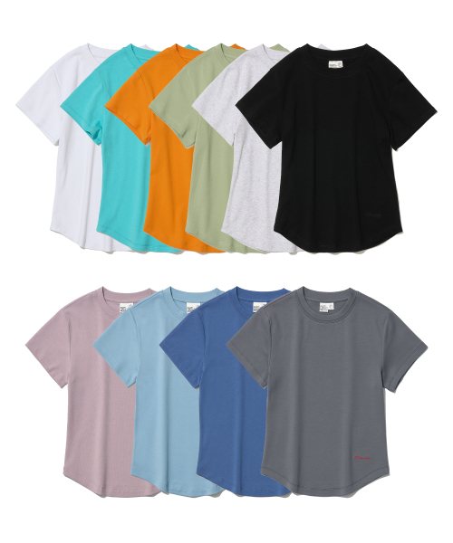 PARTIMENTO WOMEN(パルティメントウィメン)の「PW 90s ショートスリーブTシャツ_10カラー(Tシャツ/カットソー・レディース・ホワイト/スカイブルー/ブラック/グレー/ブルー/ピンク系その他/チャコール・FREE)」の8枚目の写真
