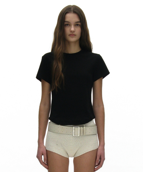 PARTIMENTO WOMEN(パルティメントウィメン)の「PW 90s ショートスリーブTシャツ_10カラー(Tシャツ/カットソー・レディース・ホワイト/スカイブルー/ブラック/グレー/ブルー/ピンク系その他/チャコール・FREE)」の9枚目の写真