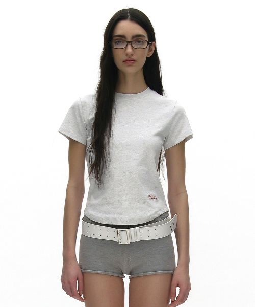 PARTIMENTO WOMEN(パルティメントウィメン)の「PW 90s ショートスリーブTシャツ_10カラー(Tシャツ/カットソー・レディース・ホワイト/スカイブルー/ブラック/グレー/ブルー/ピンク系その他/チャコール・FREE)」の12枚目の写真