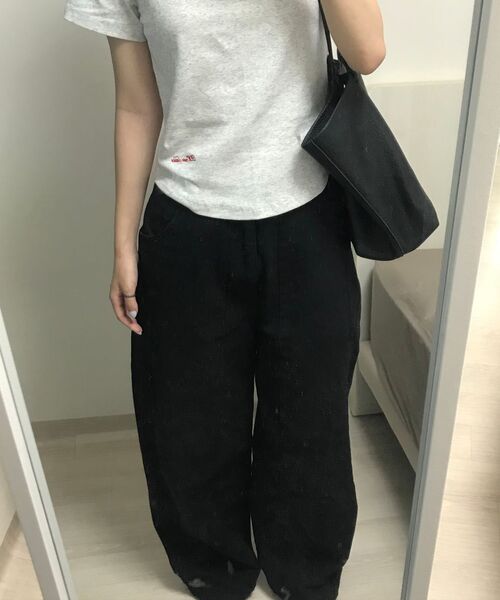 PARTIMENTO WOMEN(パルティメントウィメン)の「PW 90s ショートスリーブTシャツ_10カラー(Tシャツ/カットソー・レディース・ホワイト/スカイブルー/ブラック/グレー/ブルー/ピンク系その他/チャコール・FREE)」の21枚目の写真