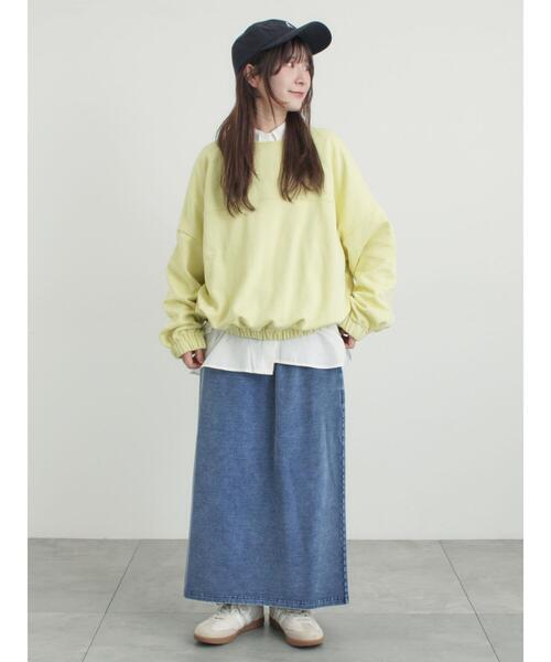Samansa Mos2(サマンサ モスモス)の「裾バルーン風スウェット(Tシャツ/カットソー・レディース・イエロー/ブラック/グレー・F)」の5枚目の写真