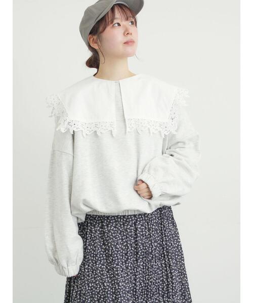 Samansa Mos2(サマンサ モスモス)の「裾バルーン風スウェット(Tシャツ/カットソー・レディース・イエロー/ブラック/グレー・F)」の9枚目の写真