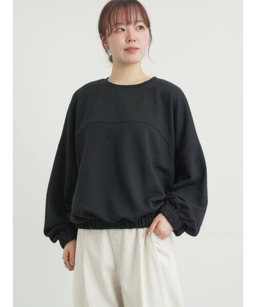 Samansa Mos2(サマンサ モスモス)の「裾バルーン風スウェット(Tシャツ/カットソー・レディース・イエロー/ブラック/グレー・F)」の13枚目の写真