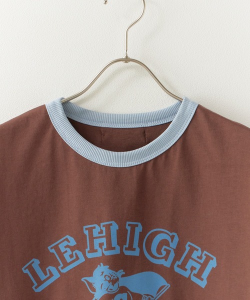 Chick（チック）の「College-Style Bicolor Ringer T-Shirt / カレッジ風バイカラーリンガーTシャツ 秋 秋服 2026年秋冬（Tシャツ/カットソー・レディース・ブラウン/クリーム・FREE）」の3枚目の写真