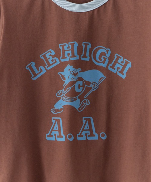 Chick（チック）の「College-Style Bicolor Ringer T-Shirt / カレッジ風バイカラーリンガーTシャツ 秋 秋服 2026年秋冬（Tシャツ/カットソー・レディース・ブラウン/クリーム・FREE）」の5枚目の写真