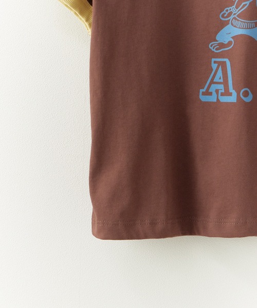Chick（チック）の「College-Style Bicolor Ringer T-Shirt / カレッジ風バイカラーリンガーTシャツ 秋 秋服 2026年秋冬（Tシャツ/カットソー・レディース・ブラウン/クリーム・FREE）」の9枚目の写真