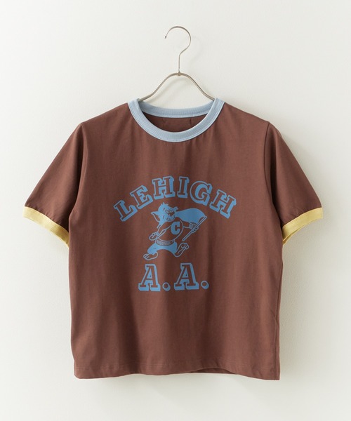 Chick（チック）の「College-Style Bicolor Ringer T-Shirt / カレッジ風バイカラーリンガーTシャツ 秋 秋服 2026年秋冬（Tシャツ/カットソー・レディース・ブラウン/クリーム・FREE）」の11枚目の写真