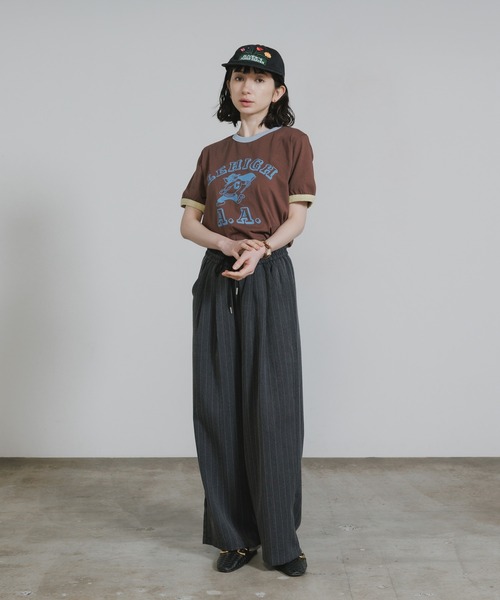 Chick（チック）の「College-Style Bicolor Ringer T-Shirt / カレッジ風バイカラーリンガーTシャツ 秋 秋服 2026年秋冬（Tシャツ/カットソー・レディース・ブラウン/クリーム・FREE）」の17枚目の写真