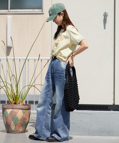 Chick（チック）の「College-Style Bicolor Ringer T-Shirt / カレッジ風バイカラーリンガーTシャツ 秋 秋服 2026年秋冬（Tシャツ/カットソー・レディース・ブラウン/クリーム・FREE）」の22枚目の写真