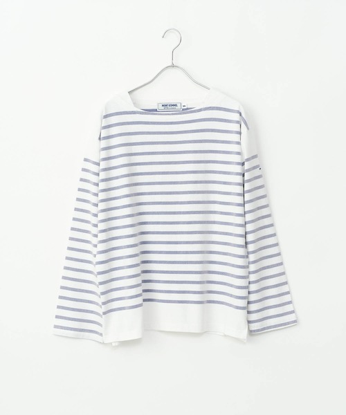 MONT KEMMEL(モンケメル)の「【 MONTKEMMEL / モンケメル 】バスクボーダー ウォッシュ加工 ロングスリーブTシャツ(Tシャツ/カットソー・レディース・オレンジ/ホワイト/ブラック/ブルー・38/36)」の3枚目の写真