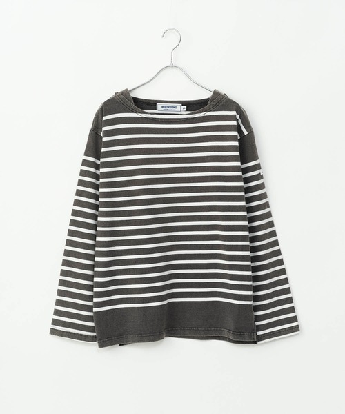 MONT KEMMEL(モンケメル)の「【 MONTKEMMEL / モンケメル 】バスクボーダー ウォッシュ加工 ロングスリーブTシャツ(Tシャツ/カットソー・レディース・オレンジ/ホワイト/ブラック/ブルー・38/36)」の2枚目の写真