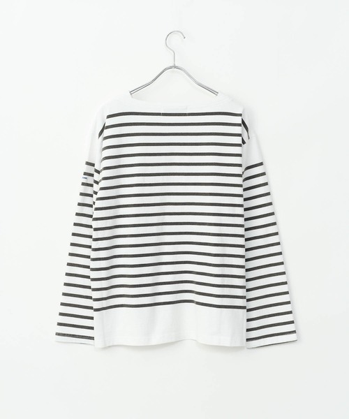 MONT KEMMEL(モンケメル)の「【 MONTKEMMEL / モンケメル 】バスクボーダー ウォッシュ加工 ロングスリーブTシャツ(Tシャツ/カットソー・レディース・オレンジ/ホワイト/ブラック/ブルー・38/36)」の14枚目の写真