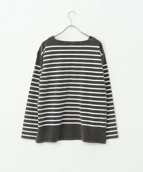 MONT KEMMEL(モンケメル)の「【 MONTKEMMEL / モンケメル 】バスクボーダー ウォッシュ加工 ロングスリーブTシャツ(Tシャツ/カットソー・レディース・オレンジ/ホワイト/ブラック/ブルー・38/36)」の5枚目の写真