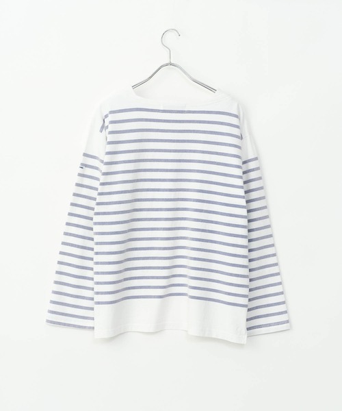 MONT KEMMEL(モンケメル)の「【 MONTKEMMEL / モンケメル 】バスクボーダー ウォッシュ加工 ロングスリーブTシャツ(Tシャツ/カットソー・レディース・オレンジ/ホワイト/ブラック/ブルー・38/36)」の6枚目の写真