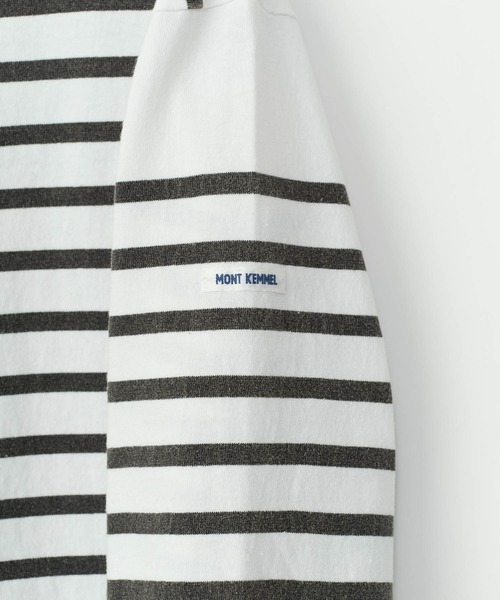 MONT KEMMEL(モンケメル)の「【 MONTKEMMEL / モンケメル 】バスクボーダー ウォッシュ加工 ロングスリーブTシャツ(Tシャツ/カットソー・レディース・オレンジ/ホワイト/ブラック/ブルー・38/36)」の9枚目の写真