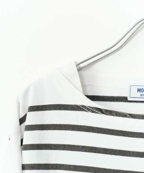 MONT KEMMEL(モンケメル)の「【 MONTKEMMEL / モンケメル 】バスクボーダー ウォッシュ加工 ロングスリーブTシャツ(Tシャツ/カットソー・レディース・オレンジ/ホワイト/ブラック/ブルー・38/36)」の10枚目の写真