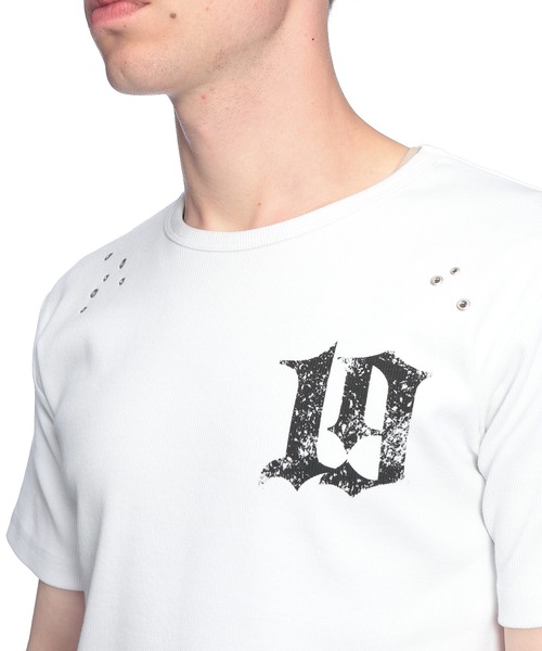 SEQUENZ(シークエンズ)の「SEQUENZ (シークエンズ) Tシャツ 半袖 バックプリント リブ素材 カットソー メンズ レディース(Tシャツ/カットソー・メンズ・ホワイト/ブラック・M/L)」の4枚目の写真