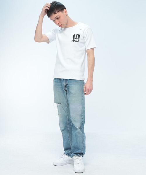 SEQUENZ(シークエンズ)の「SEQUENZ (シークエンズ) Tシャツ 半袖 バックプリント リブ素材 カットソー メンズ レディース(Tシャツ/カットソー・メンズ・ホワイト/ブラック・M/L)」の8枚目の写真