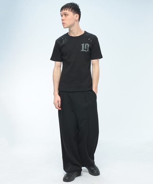 SEQUENZ(シークエンズ)の「SEQUENZ (シークエンズ) Tシャツ 半袖 バックプリント リブ素材 カットソー メンズ レディース(Tシャツ/カットソー・メンズ・ホワイト/ブラック・M/L)」の9枚目の写真