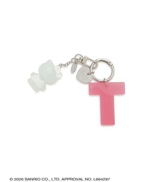 sanrio house(サンリオハウス)の「ハローキティイニシャルチャーム【T】(キーケース/キーアクセサリー・レディース・ブラック/ホワイト/ライトブルー/ライトピンク・F)」の5枚目の写真