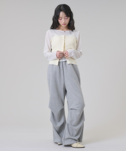 apres jour mignon(アプレジュールミニョン)の「リブニットビスチェ(その他トップス・レディース・ブラック/チャコールグレー/オフホワイト・LARGE/フリー)」の4枚目の写真