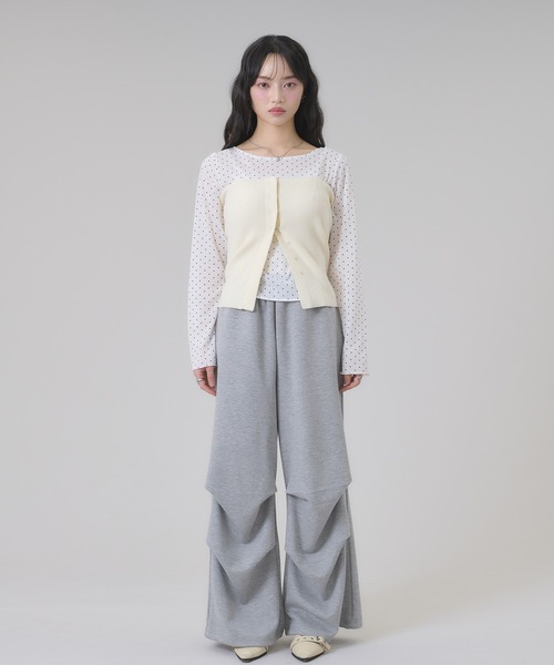 apres jour mignon(アプレジュールミニョン)の「リブニットビスチェ(その他トップス・レディース・ブラック/チャコールグレー/オフホワイト・LARGE/フリー)」の11枚目の写真