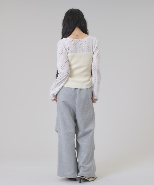 apres jour mignon(アプレジュールミニョン)の「リブニットビスチェ(その他トップス・レディース・ブラック/チャコールグレー/オフホワイト・LARGE/フリー)」の12枚目の写真