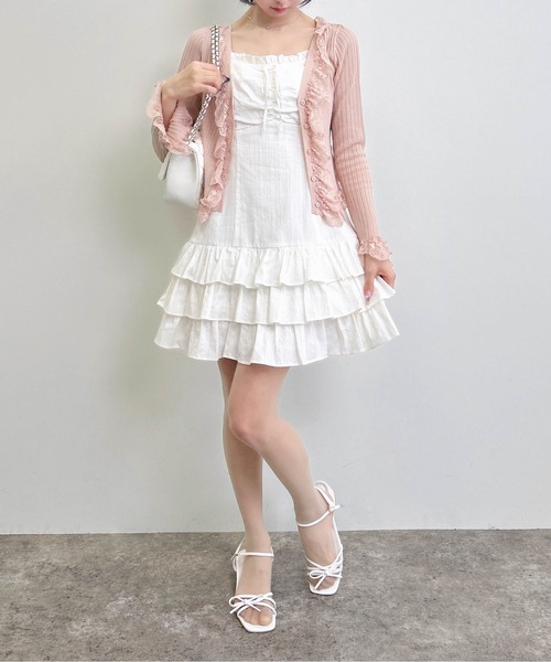 INGNI(イング)の「綿レースフリルミニキャミワンピース(ワンピース・レディース・イエロー/ブラック/オフホワイト・M)」の21枚目の写真