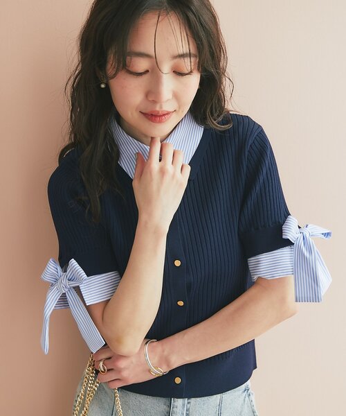 La boutique BonBon カットソードッキングシャツ 女子力UP】カットソードッキングシャツ | La boutique BonBon(ラブ