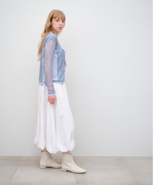 Launa lea(ラウナレア)の「【レイン対応】Rainy Dayストレッチスクエアトゥショートブーツ(R9024)(レインシューズ・レディース・ブラック/アイボリー・M/S/LL/L)」の7枚目の写真