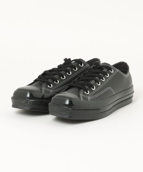 27cm＊ブラック　黒＊ローカット＊コンバース＊ converse コンバース ALL STAR SQUARETOE LE OX【本革】メンズレザー