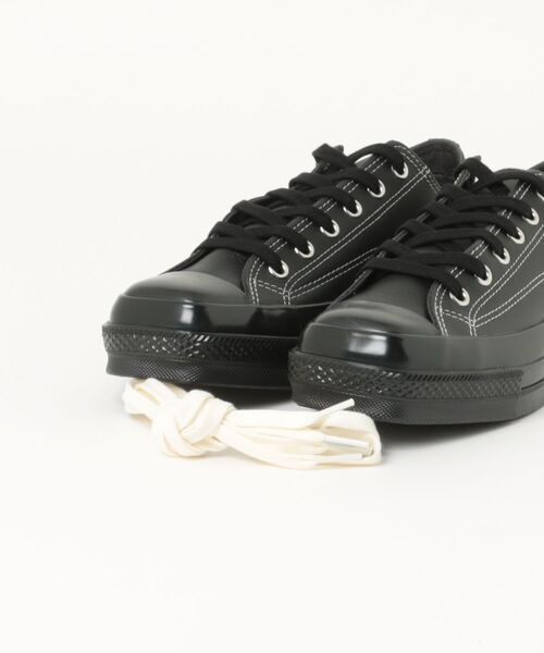 CONVERSE（コンバース）の「converse コンバース ALL STAR SQUARETOE LE OX【本革】メンズレザースニーカー ローカット(オールスタースクエアトウLEOX) 31316371 ブラック/ブラック（スニーカー・メンズ・ブラック×ブラック・25.5cm/26.0cm/26.5cm/27.0cm/27.5cm/28.0cm/29.0cm）」の4枚目の写真