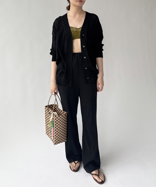 PAN(パン)の「【PAN/パン】EYELET MESH FLARE PANTS(スラックス・レディース・ブラック/ホワイト・SMALL)」の3枚目の写真