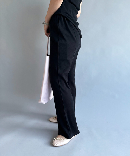 PAN(パン)の「【PAN/パン】EYELET MESH FLARE PANTS(スラックス・レディース・ブラック/ホワイト・SMALL)」の5枚目の写真