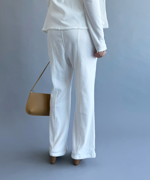 PAN(パン)の「【PAN/パン】EYELET MESH FLARE PANTS(スラックス・レディース・ブラック/ホワイト・SMALL)」の11枚目の写真