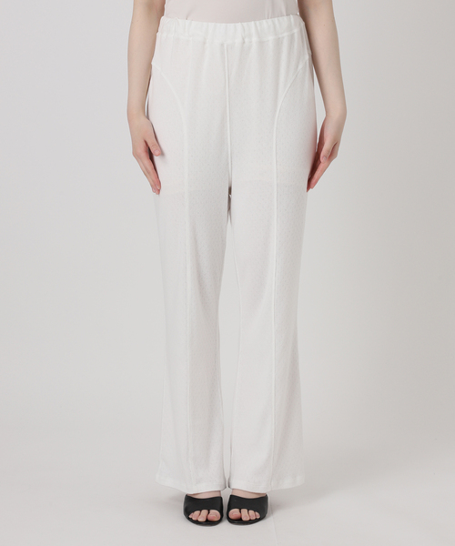 PAN(パン)の「【PAN/パン】EYELET MESH FLARE PANTS(スラックス・レディース・ブラック/ホワイト・SMALL)」の19枚目の写真
