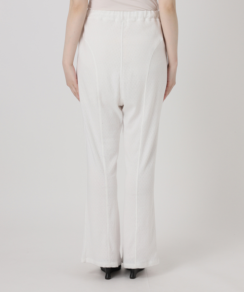 PAN(パン)の「【PAN/パン】EYELET MESH FLARE PANTS(スラックス・レディース・ブラック/ホワイト・SMALL)」の21枚目の写真
