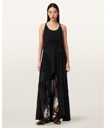 ALLSAINTS | DORINA SLEEVELESS RUCHED MAXI DRESS | DORINA ノースリーブ ラッシェル マキシ ドレス・ワンピース(ワンピース)