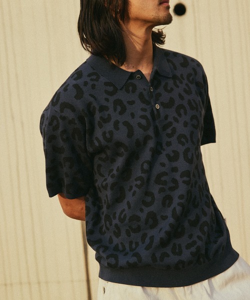 HUF CO-OP CHUNKY CHEETAH KNIT POLO（ポロシャツ）｜HUF（ハフ）の